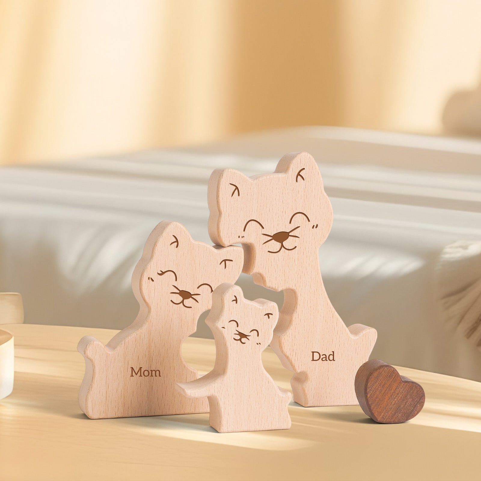 Cat Family Puzzle Set: Adorable, Heartwarming Home Decor Gift