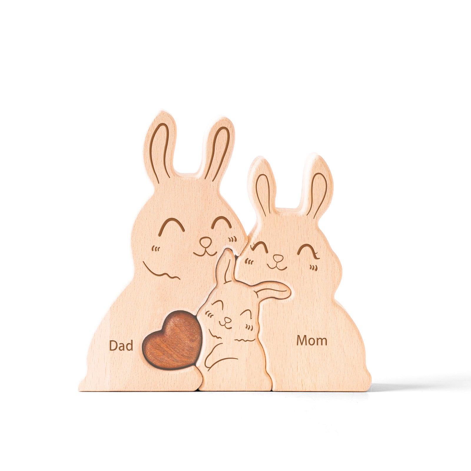 Rabbit Family Puzzle: Whimsical Home Decor, Perfect for Family Bonding