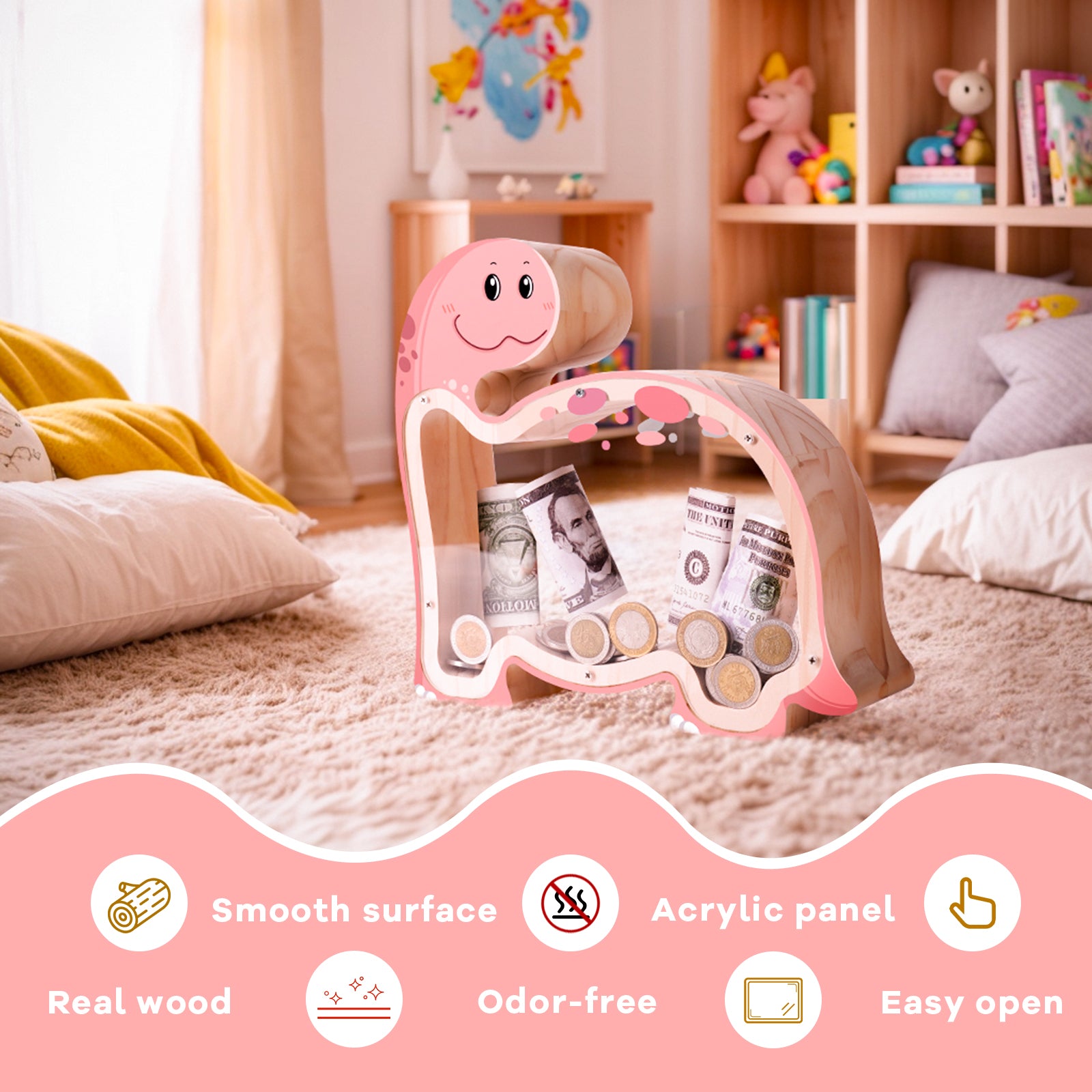 Brachiosaurus Piggy Bank: Elegant Money Keeper & Decorative Gift