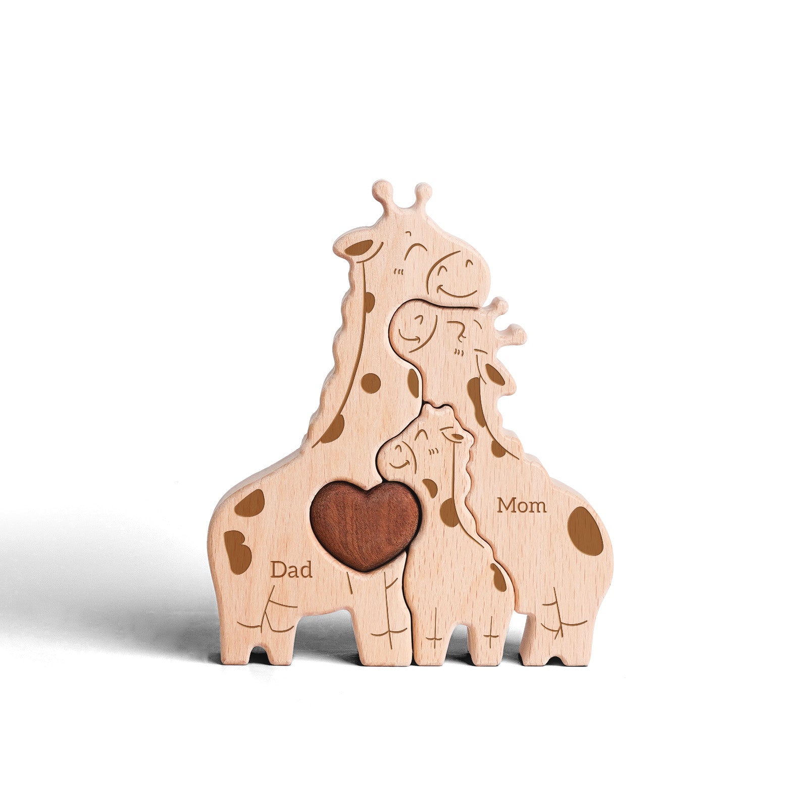 Giraffe Family Puzzle: Savanna Decor, Unique Family Gift