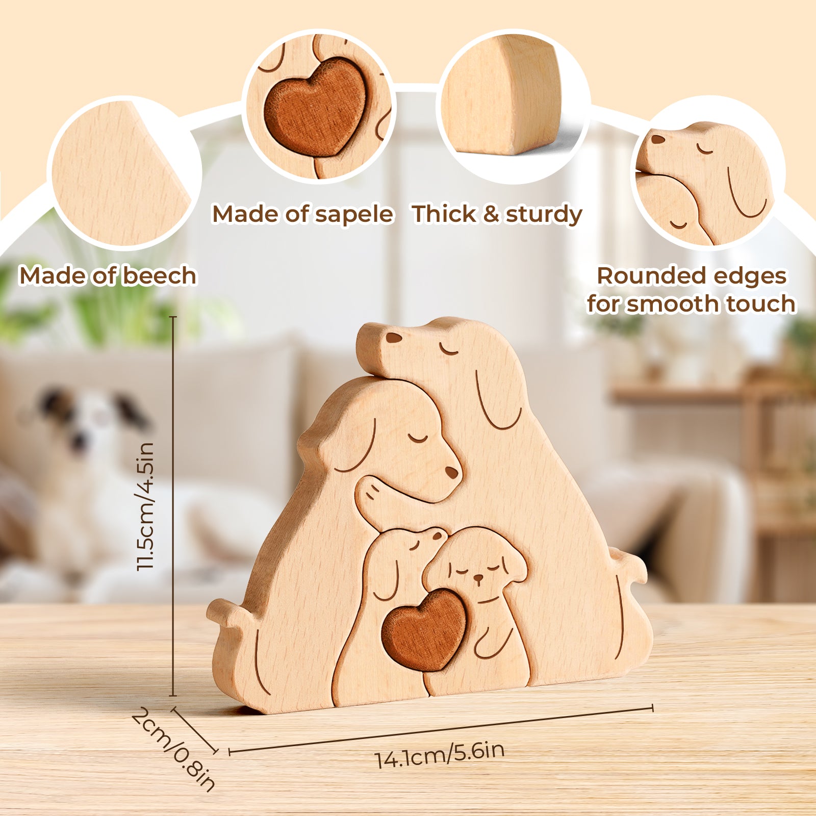 Puppy Family Puzzle: Adorable, Heartwarming Home Decor Gift