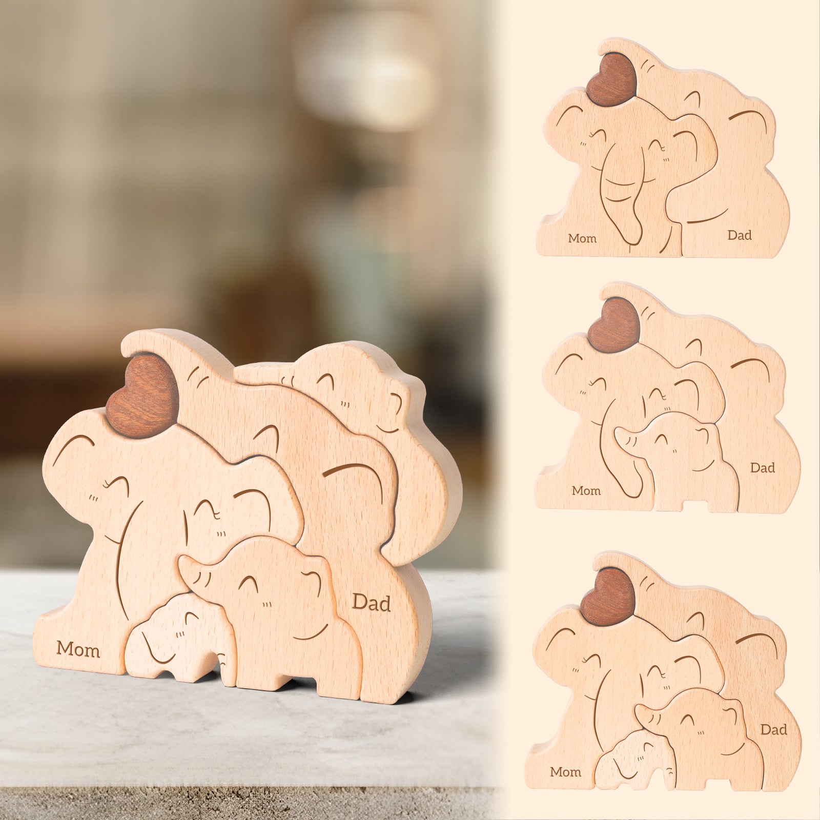 Elephant Family Puzzle: Safari Decor, Heartwarming Gift