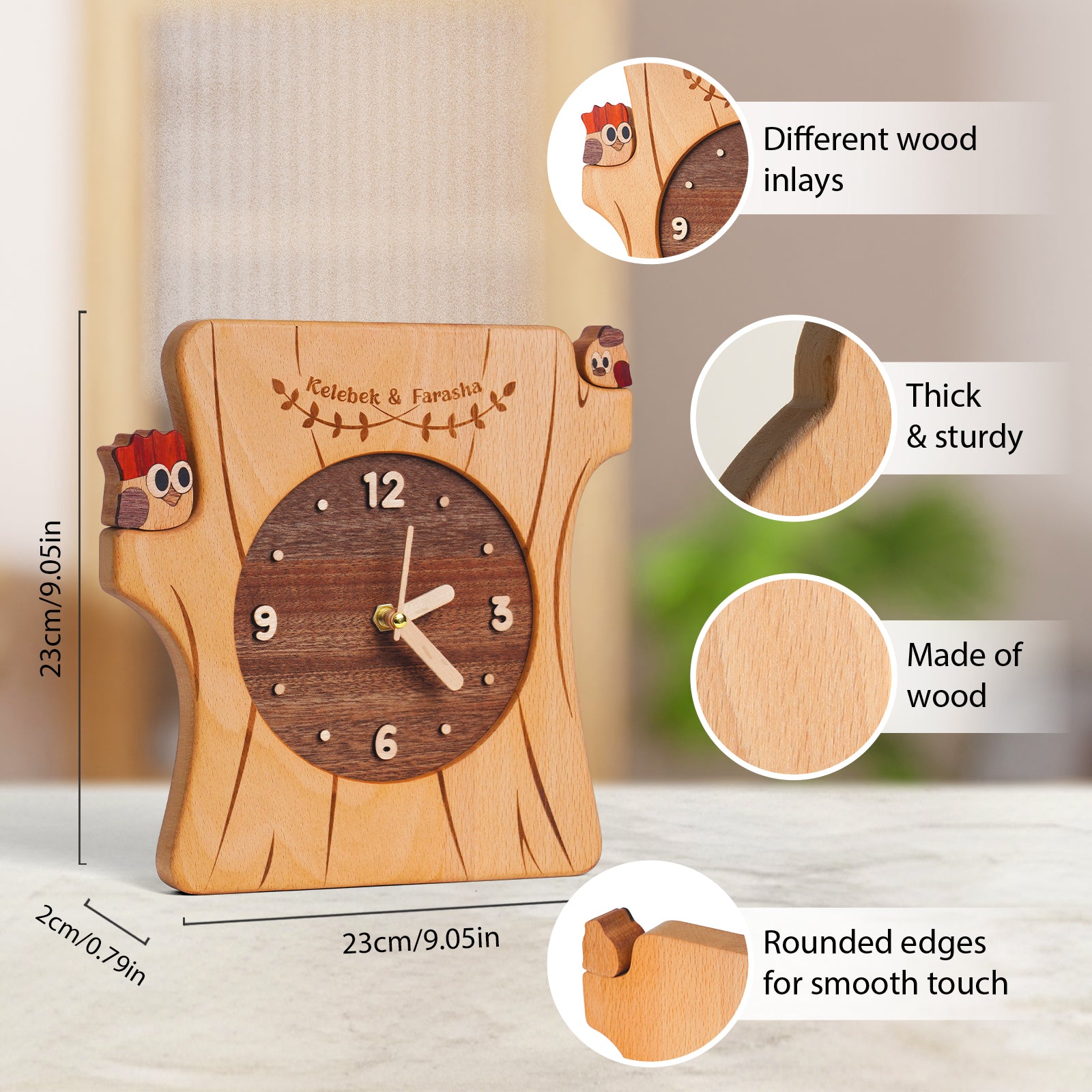 Wooden Forest Wall Clock - Nature-Inspired Artistry Meets Functional Design