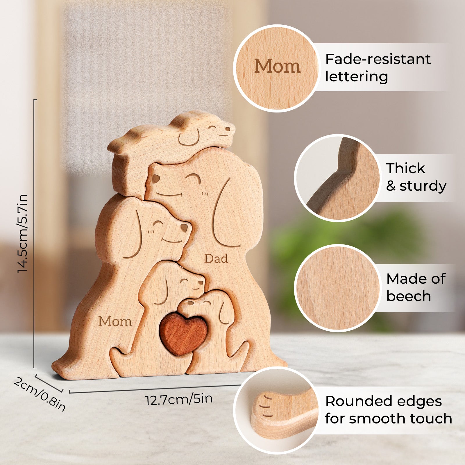 Puppy Family Puzzle: Adorable, Heartwarming Home Decor Gift