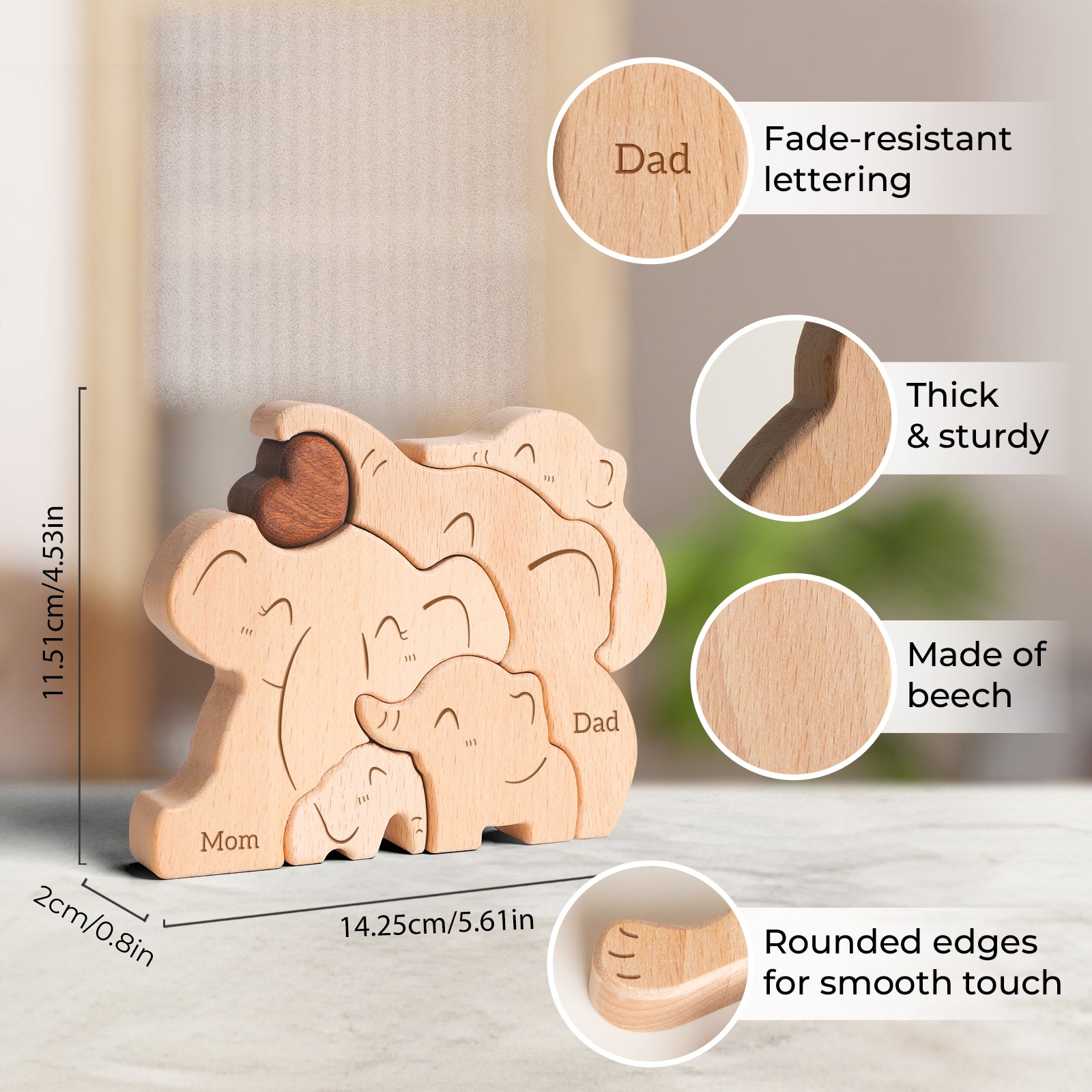 Elephant Family Puzzle: Safari Decor, Heartwarming Gift