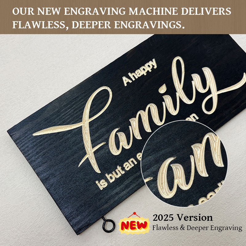Personalized Family & Grandkids Hanging Sign | Deep Engraved Edition