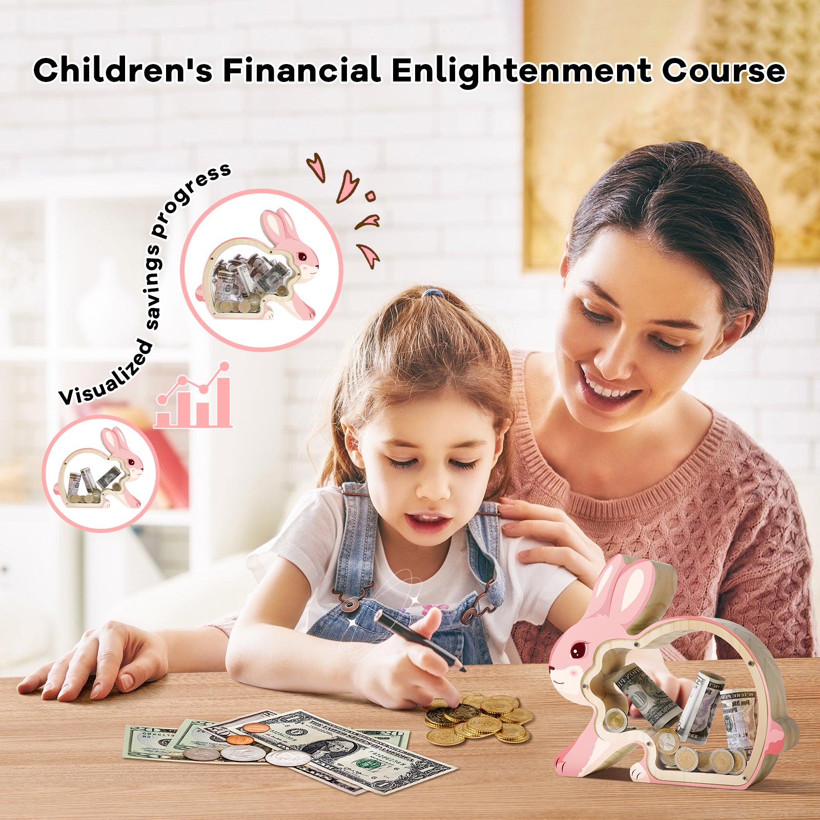 Bunny Coin Bank: Handcrafted, Cute, Perfect Gift