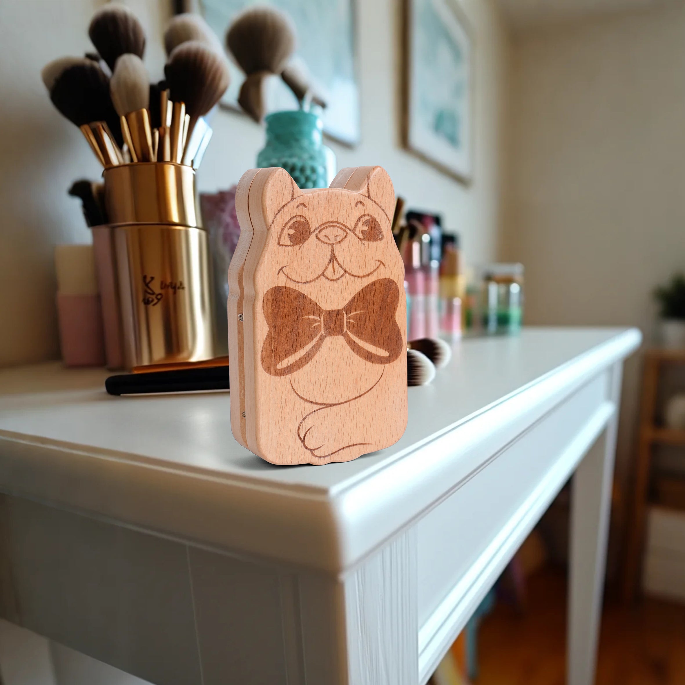 Puppy Wooden Jewelry Box - Adorable & Functional Storage for Your Treasures