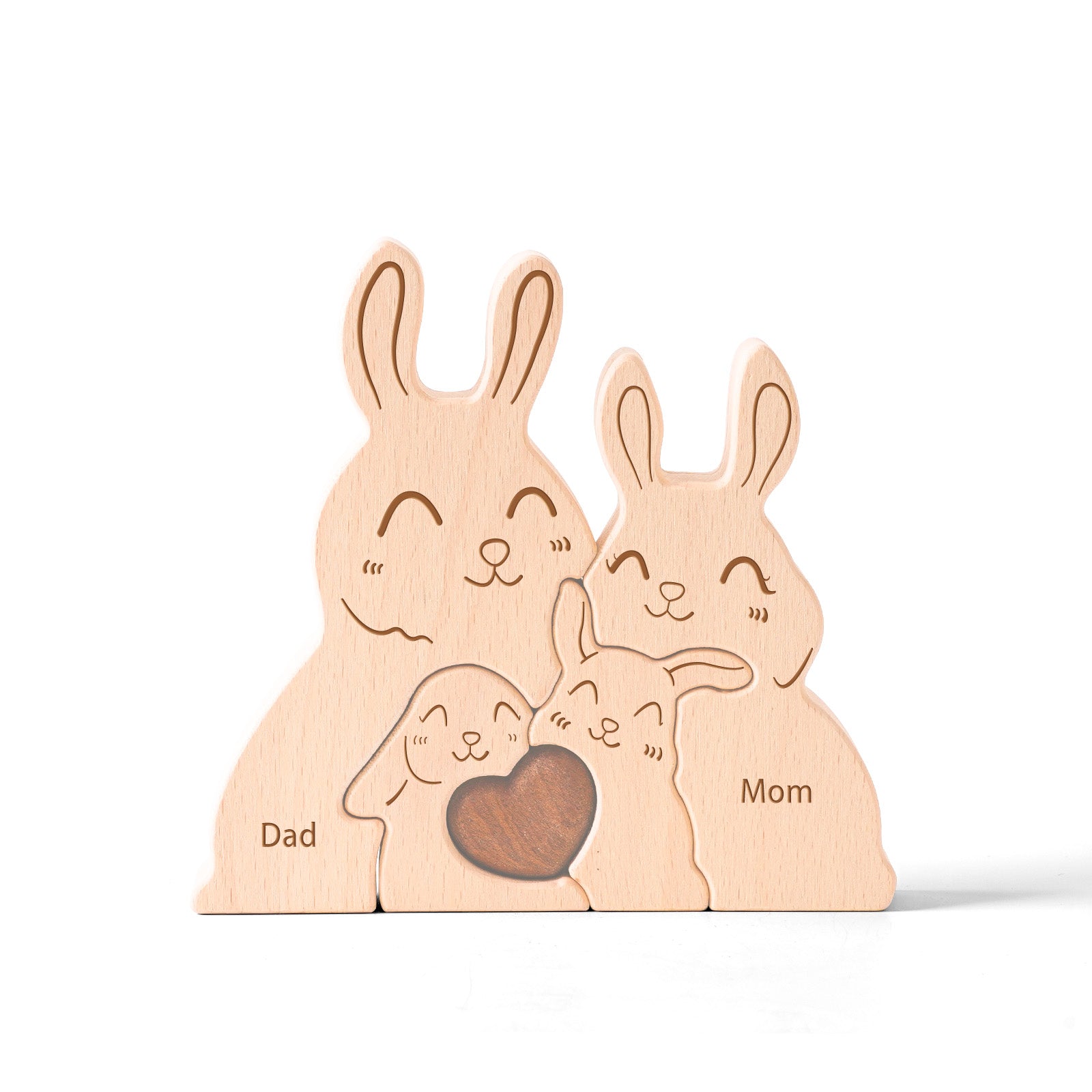 Rabbit Family Puzzle: Whimsical Home Decor, Perfect for Family Bonding