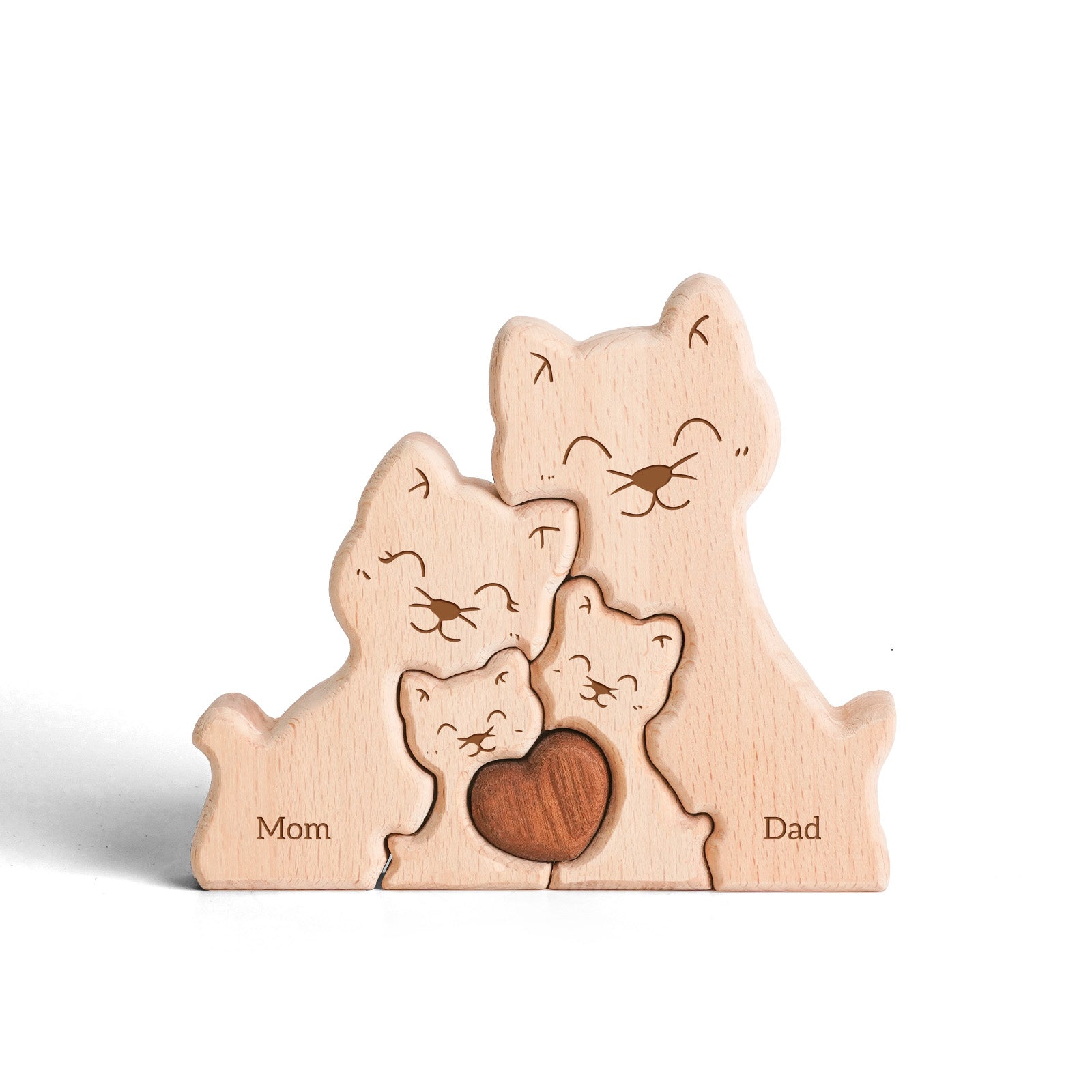 Cat Family Puzzle Set: Adorable, Heartwarming Home Decor Gift