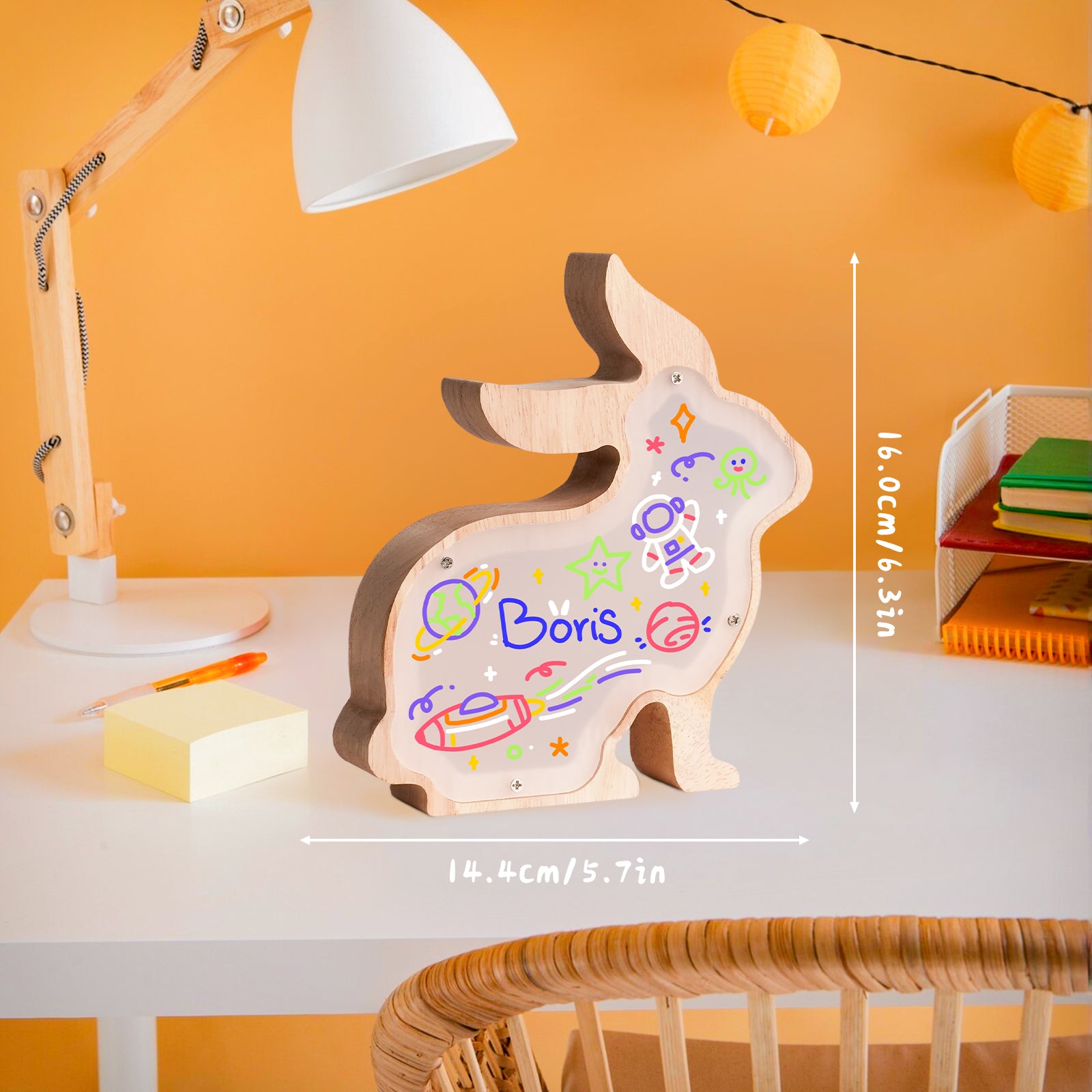 Rabbit Lamp Kit: DIY, Paintable, Perfect for Kids