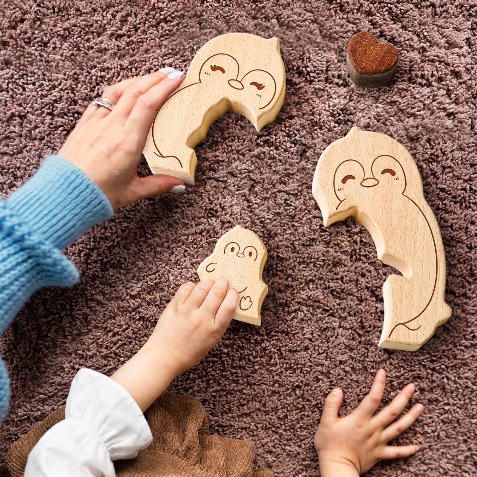 Penguin Family Puzzle: Adorable Home Decor, Heartwarming Family Gift