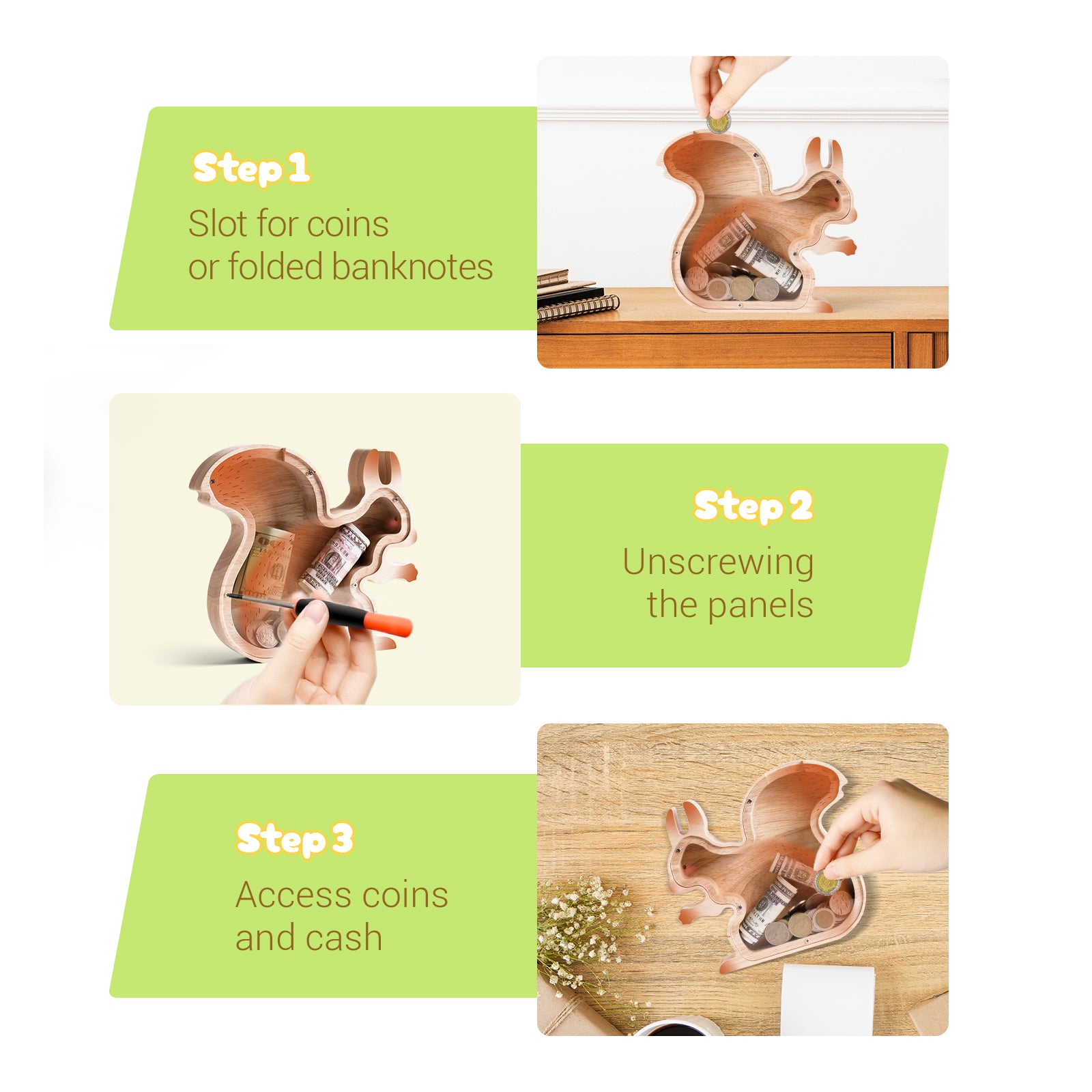 Squirrel Piggy Banks: Cute, Unbreakable, Safe, Perfect Gift