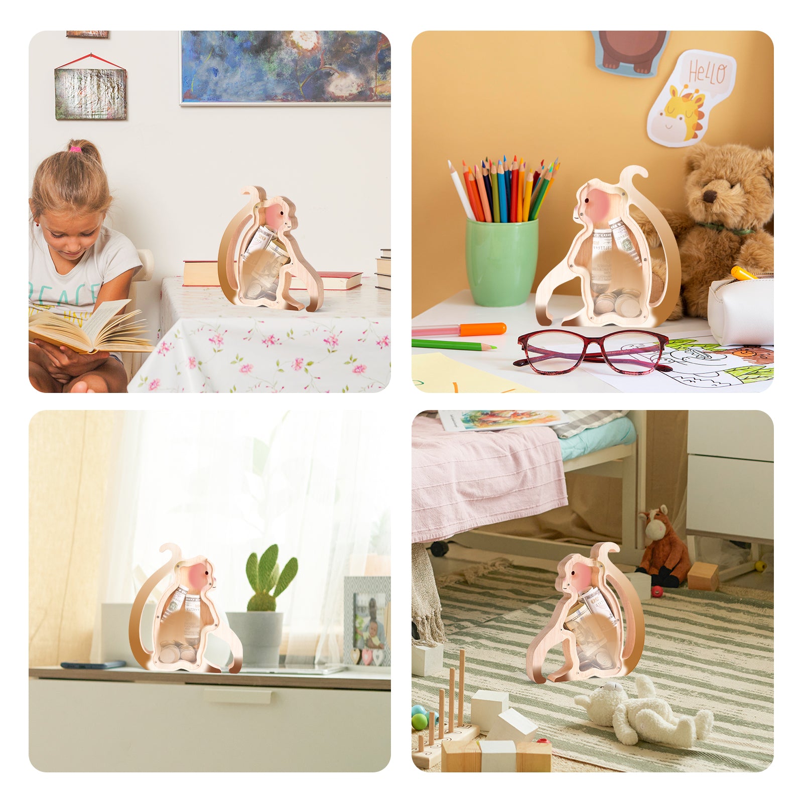 Monkey Piggy Banks: Cute, Unbreakable, Safe, Ideal for Kids