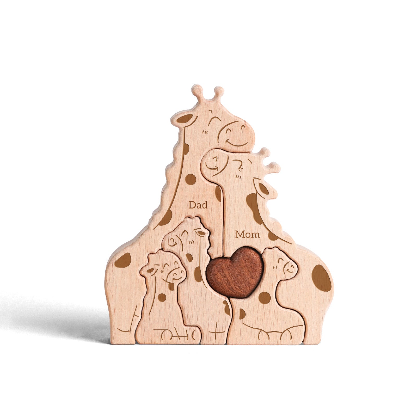 Giraffe Family Puzzle: Savanna Decor, Unique Family Gift