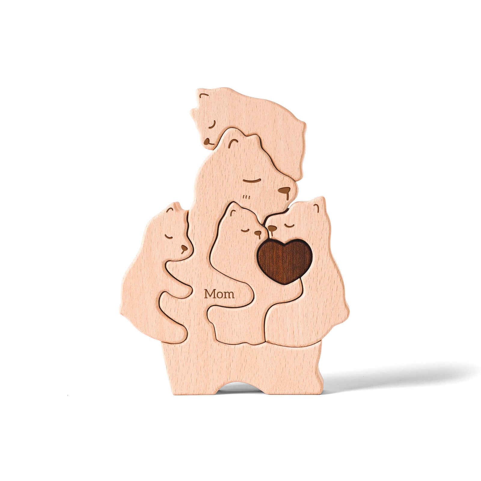 Bear Family Puzzle: Cozy Decor, Rustic Family Gift