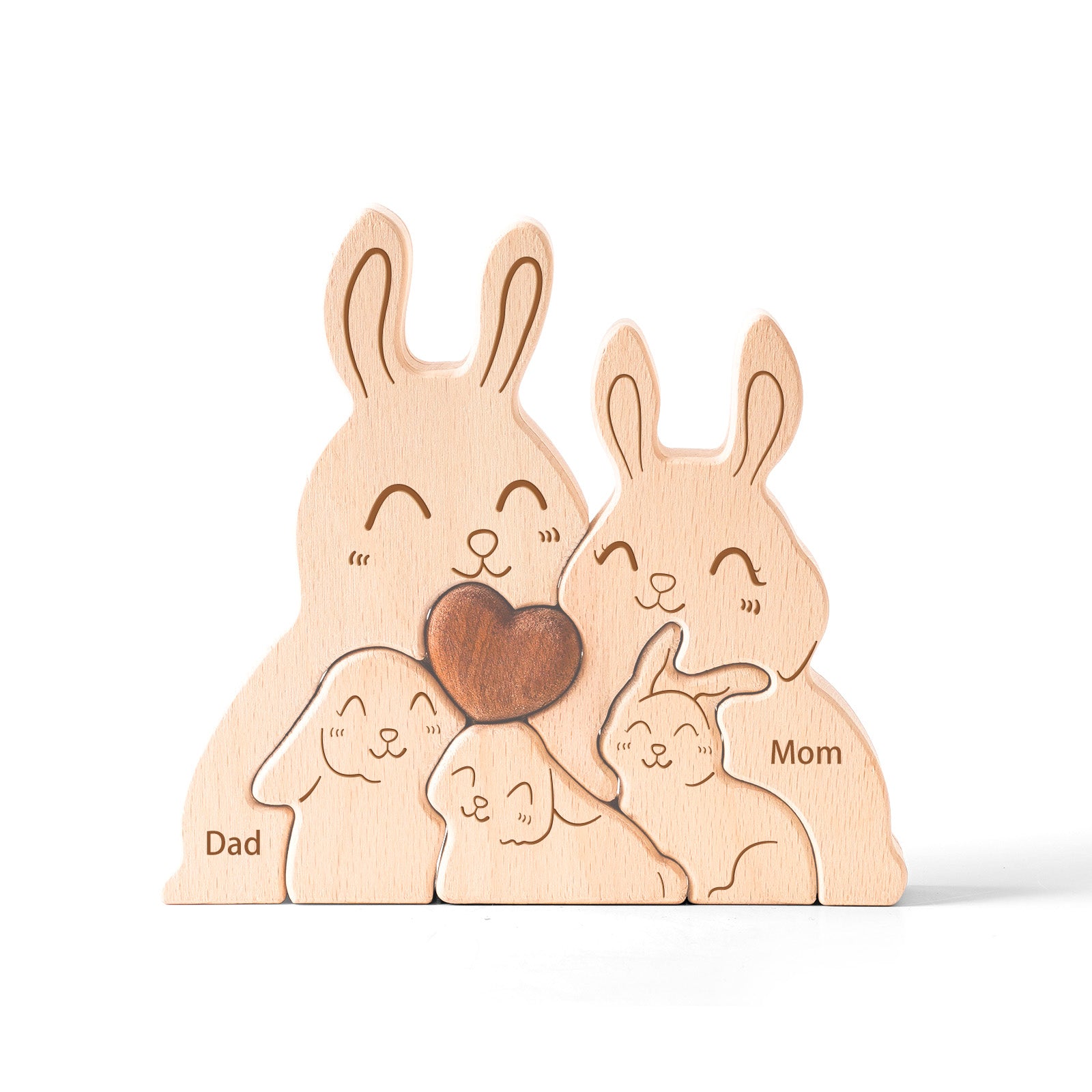 Rabbit Family Puzzle: Whimsical Home Decor, Perfect for Family Bonding