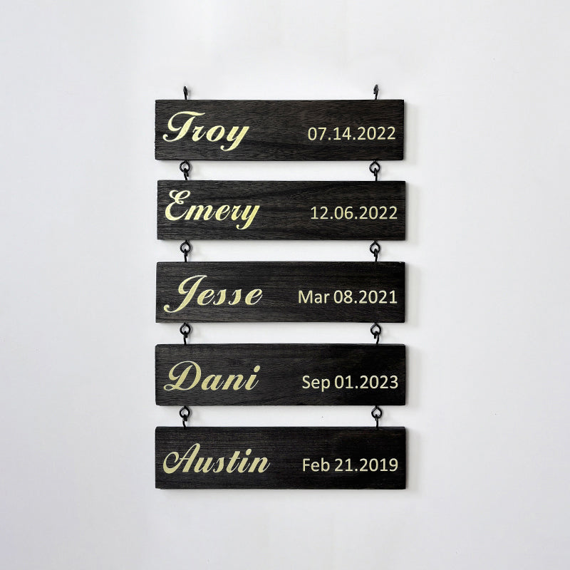[Add-on Only] Extra Name Slats for Luxe Gold Family Sign