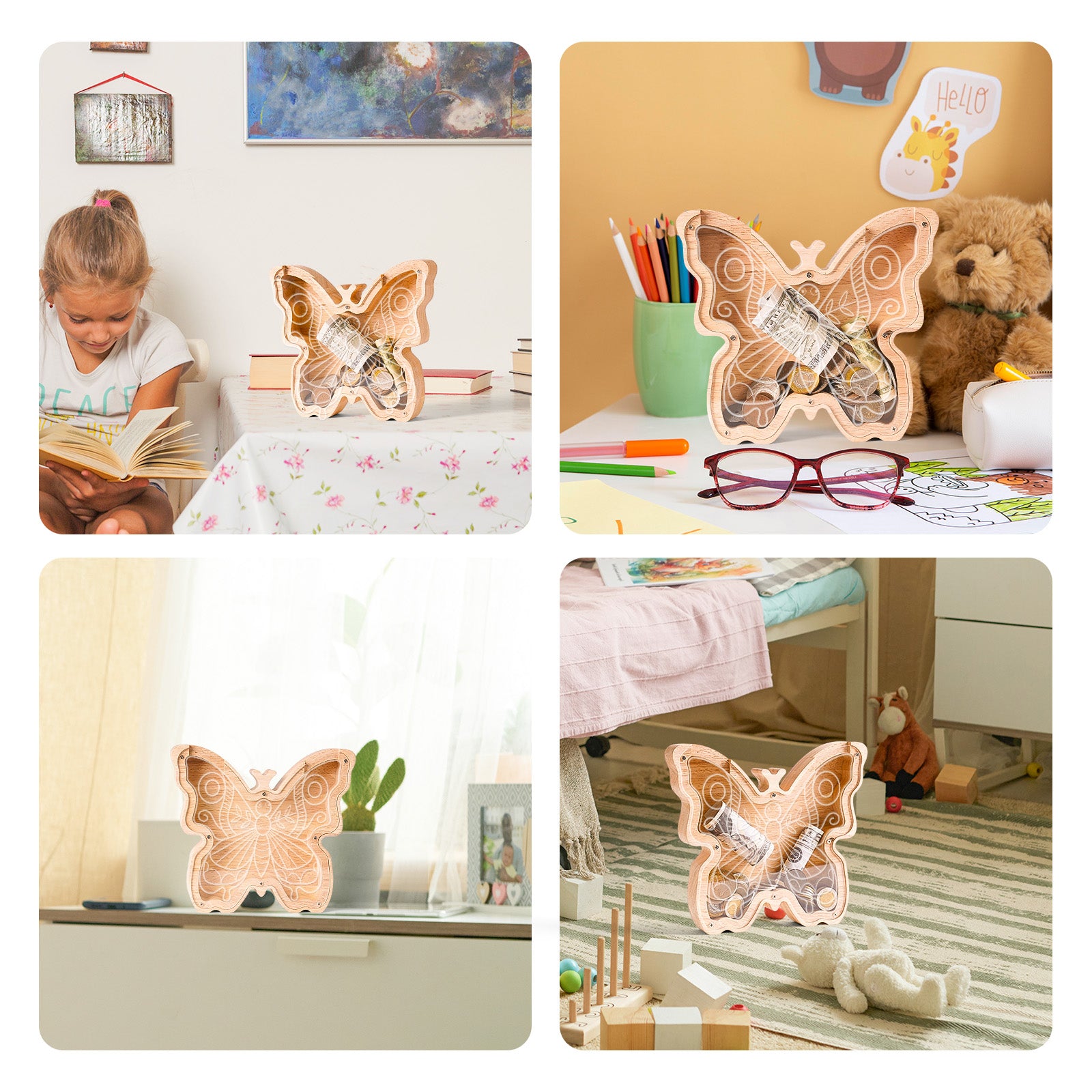 Butterfly Piggy Bank: Elegant, Unbreakable, Safe, Perfect Gift