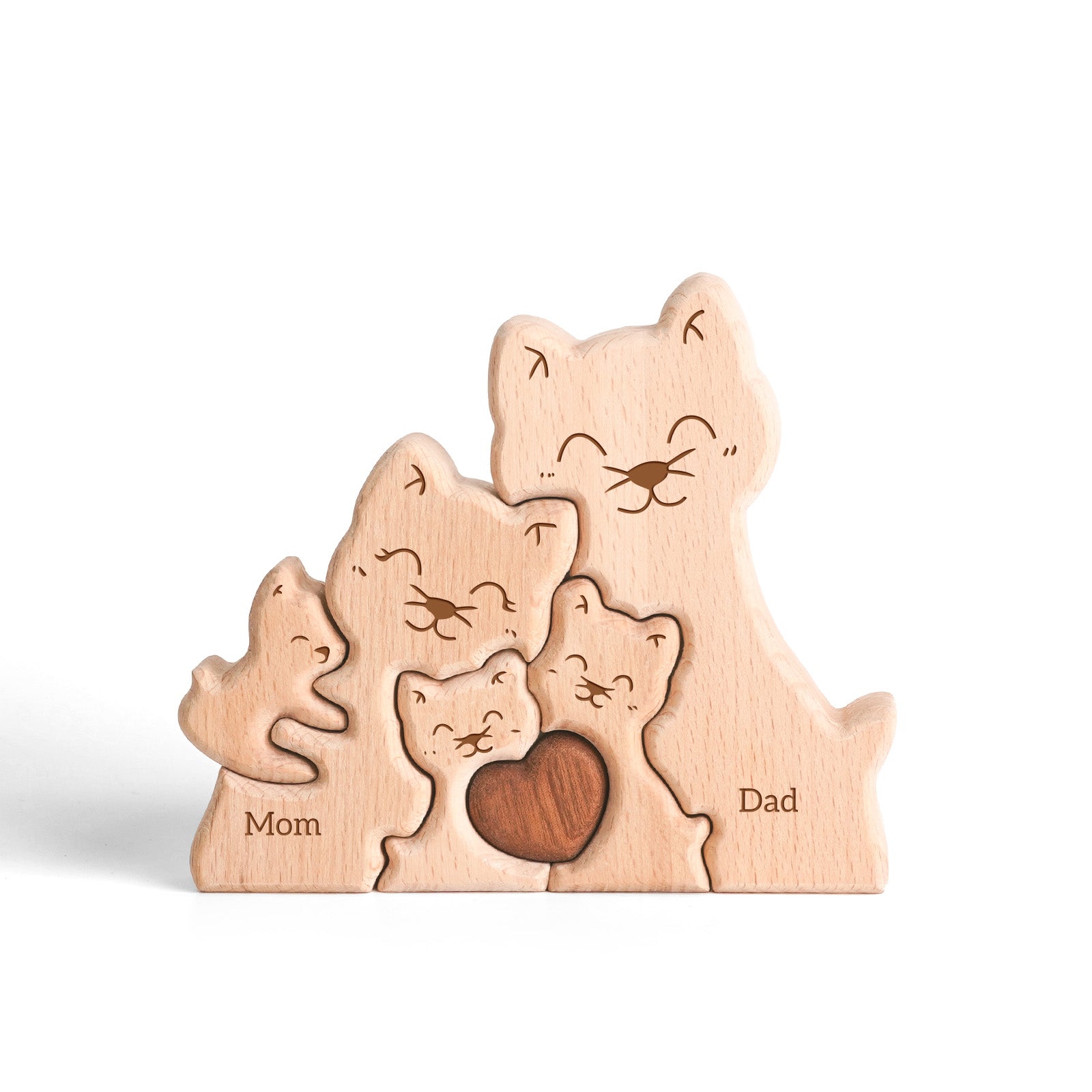 Cat Family Puzzle Set: Adorable, Heartwarming Home Decor Gift