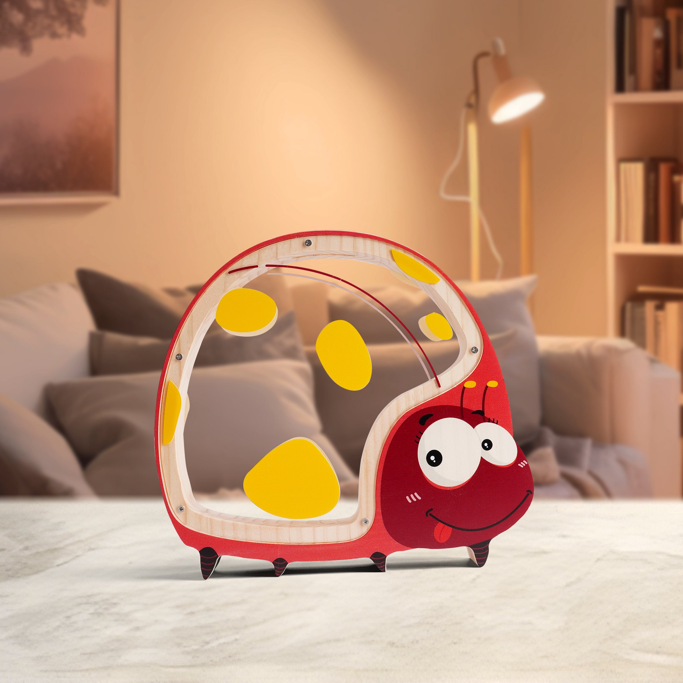 Wooden Ladybug Piggy Bank - Adorable & Educational Money Box for Kids