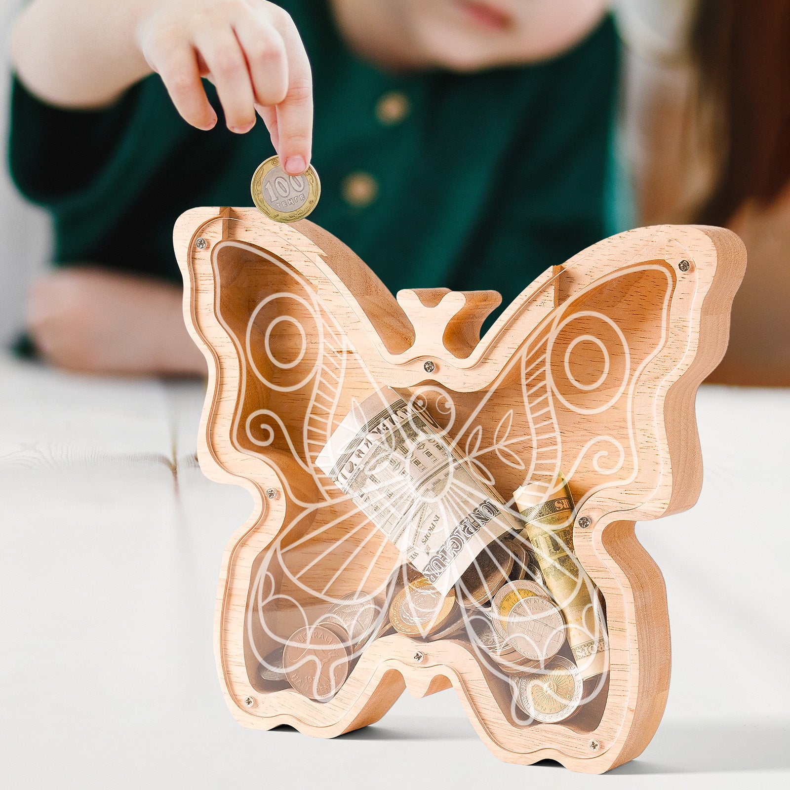Butterfly Piggy Bank: Elegant, Unbreakable, Safe, Perfect Gift