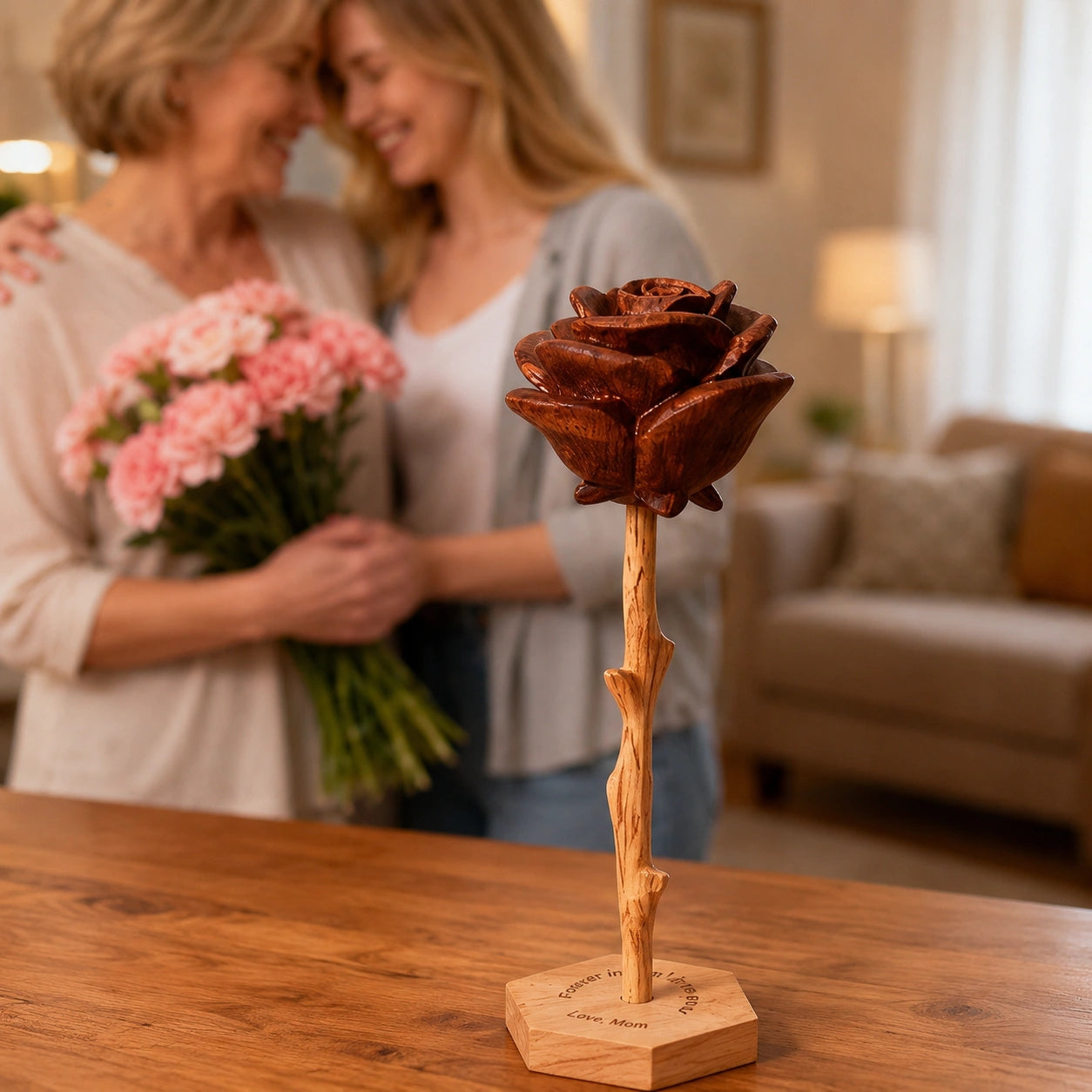Eternal Love Wooden Flower Set – The Ideal Keepsake for Your Loved Ones