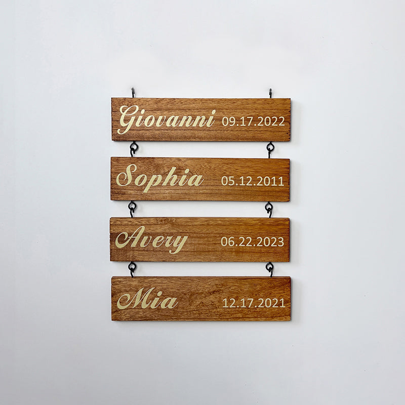 [Add-on Only] Extra Name Slats for Luxe Gold Family Sign