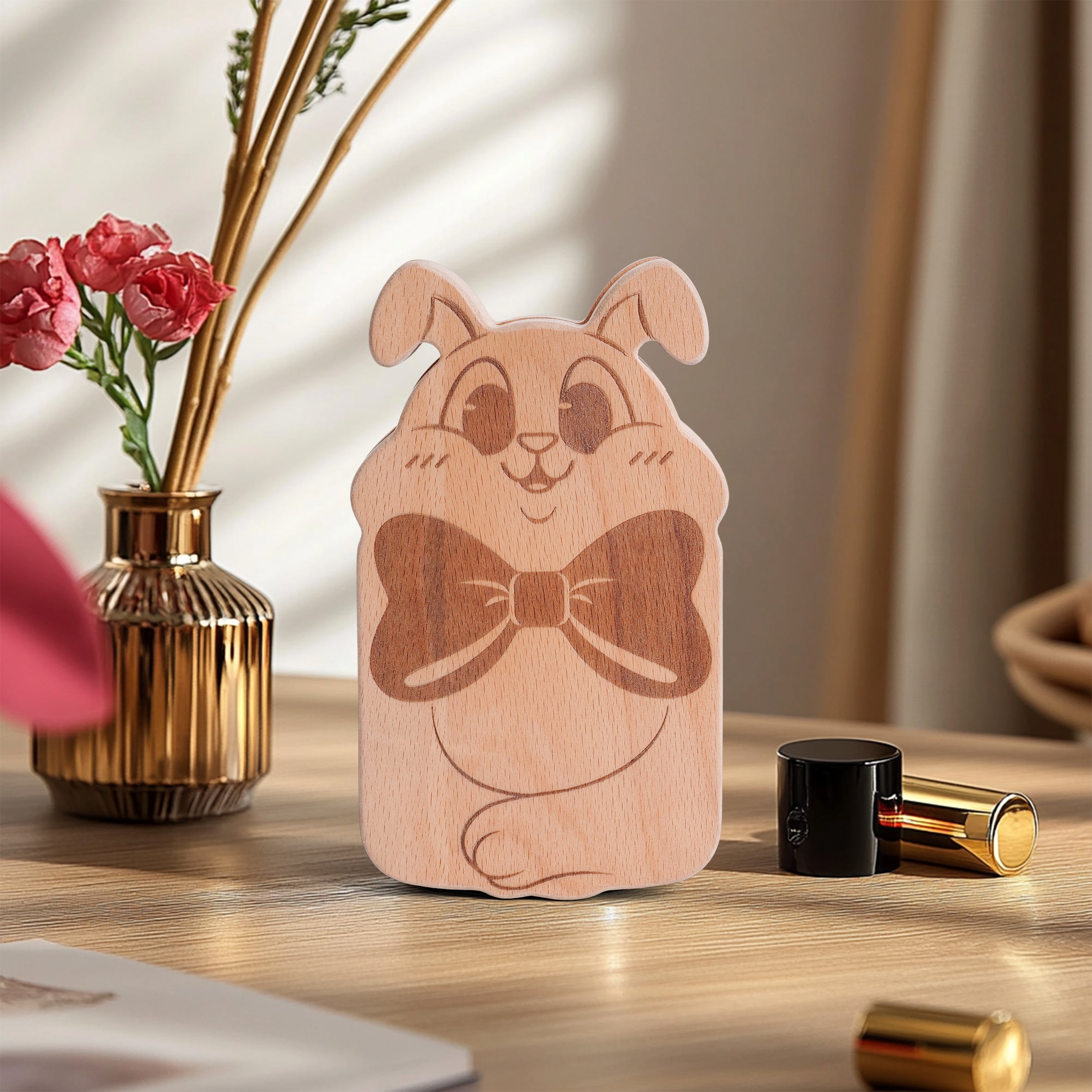 Bunny Wooden Jewelry Box – Whimsical Storage Meets Elegant Functionality