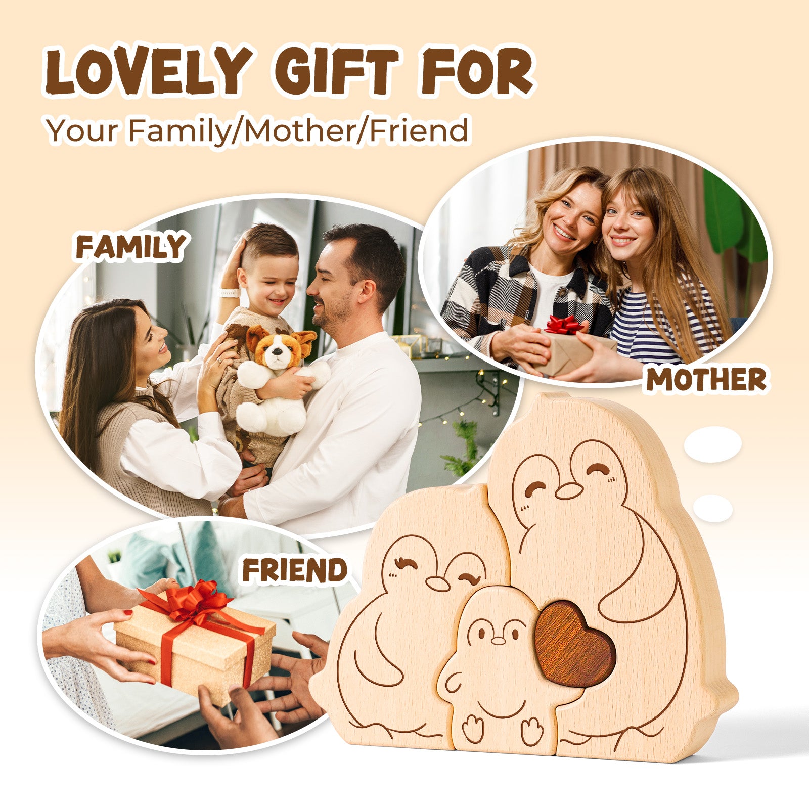 Penguin Family Puzzle: Adorable Home Decor, Heartwarming Family Gift