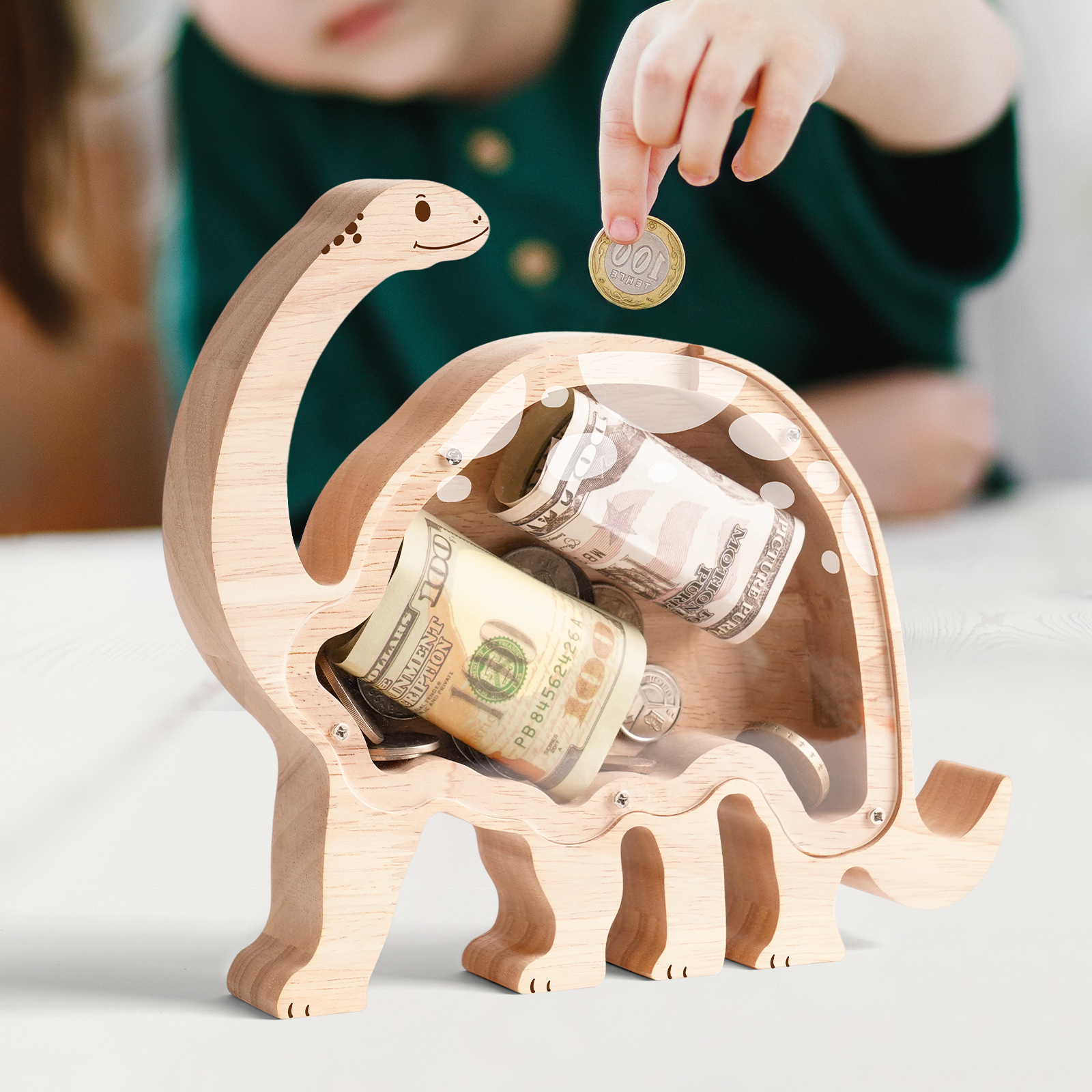 Brachiosaurus Piggy Bank: Unbreakable, Cute, Personalized Gift