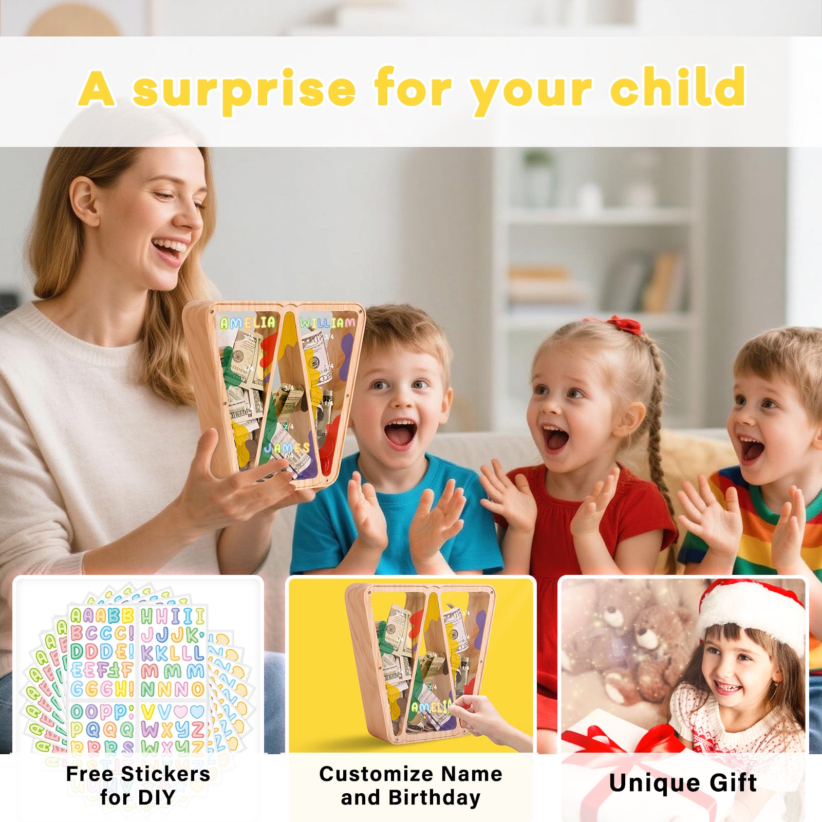 Ladder Piggy Bank - Unique Savings Gift for kids & Families