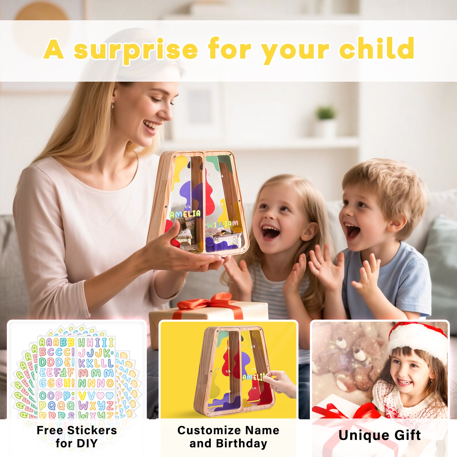 Ladder Piggy Bank - Unique Savings Gift for kids & Families