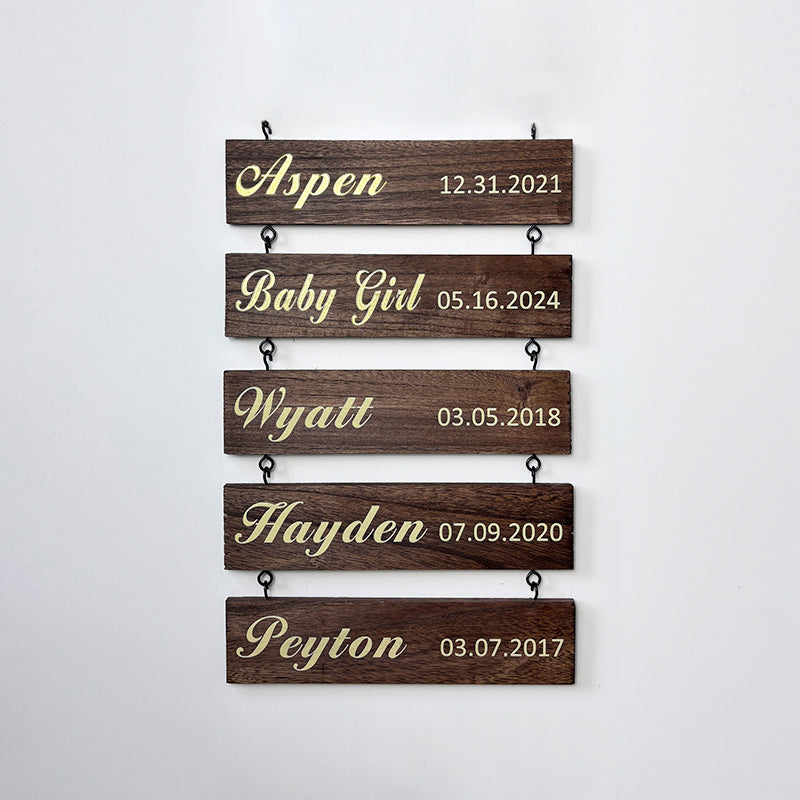 [Add-on Only] Extra Name Slats for Luxe Gold Family Sign