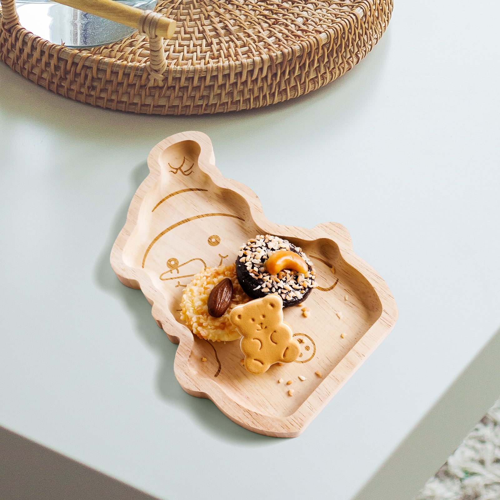 Snowman Wooden Tray - Festive Holiday Serving Platter & Decorative Gift