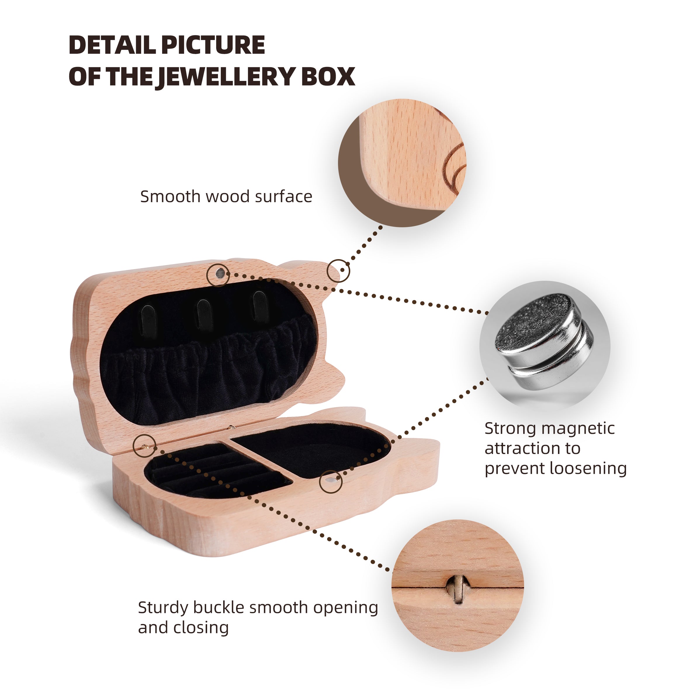 Puppy Wooden Jewelry Box - Adorable & Functional Storage for Your Treasures