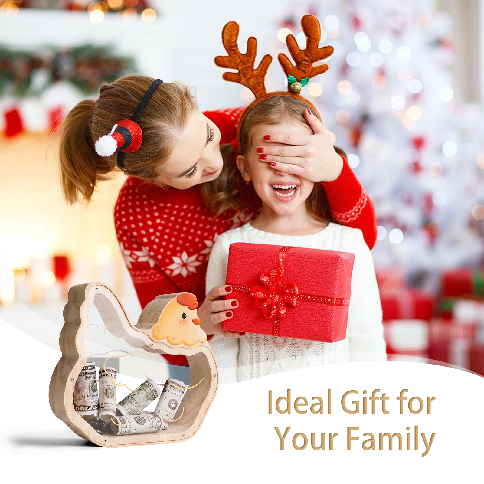 Chick-Shaped Coin Bank: Hand-Paintable, Cute Animal Gift for Kids