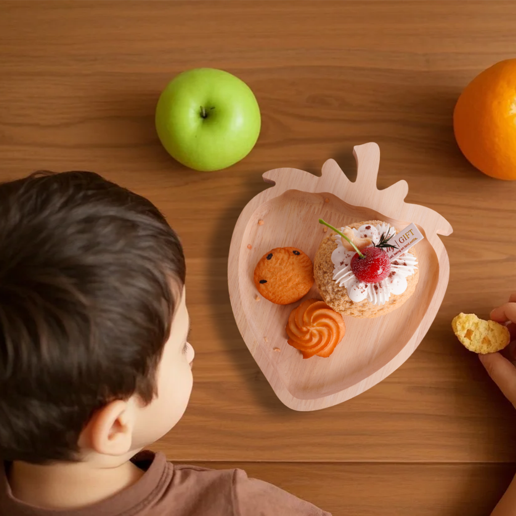 Strawberry Tray: Decorative, Functional, Natural Wood