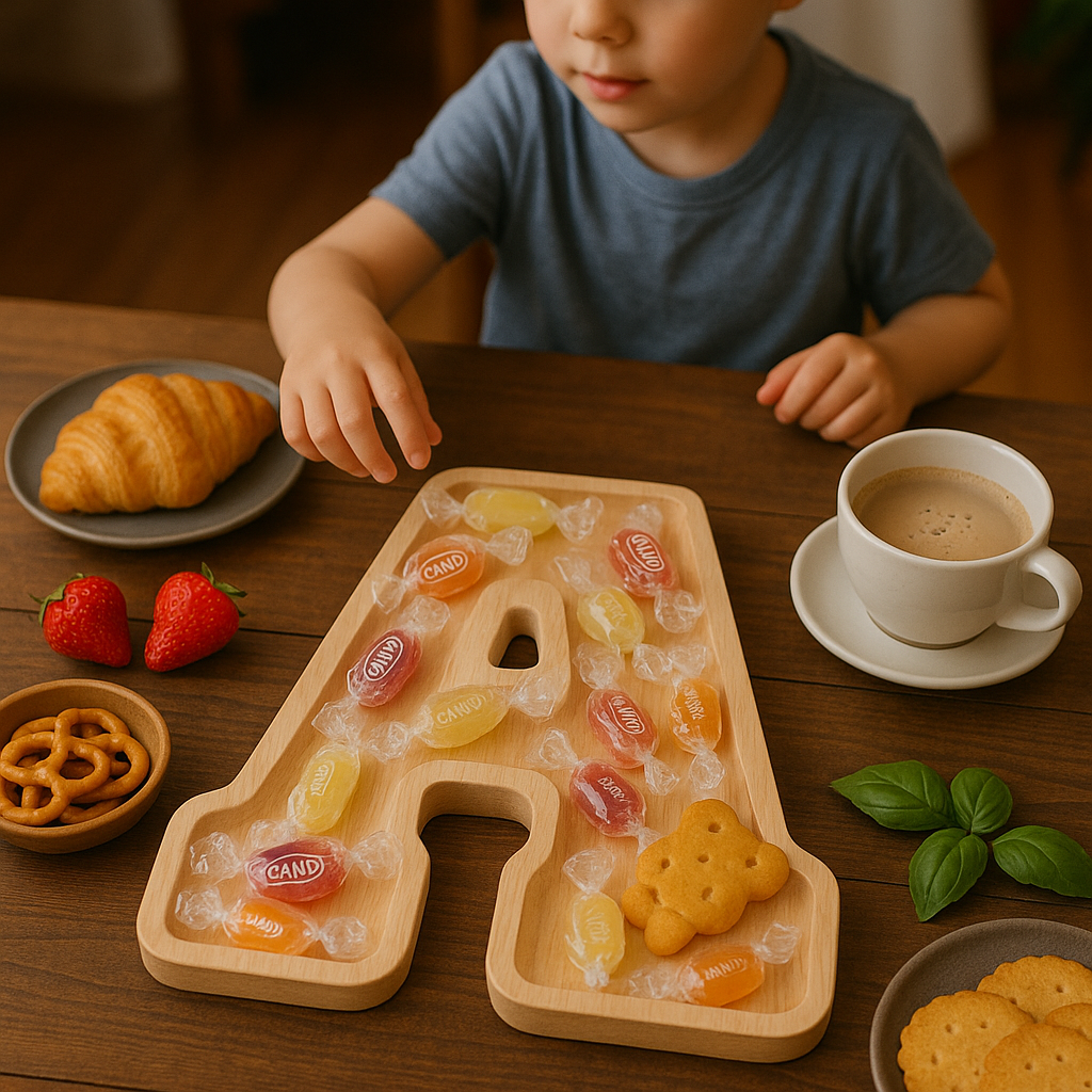 Wooden Letter Tray Set: Decorative & Practical functional, Eco-Friendly, Forming baby names
