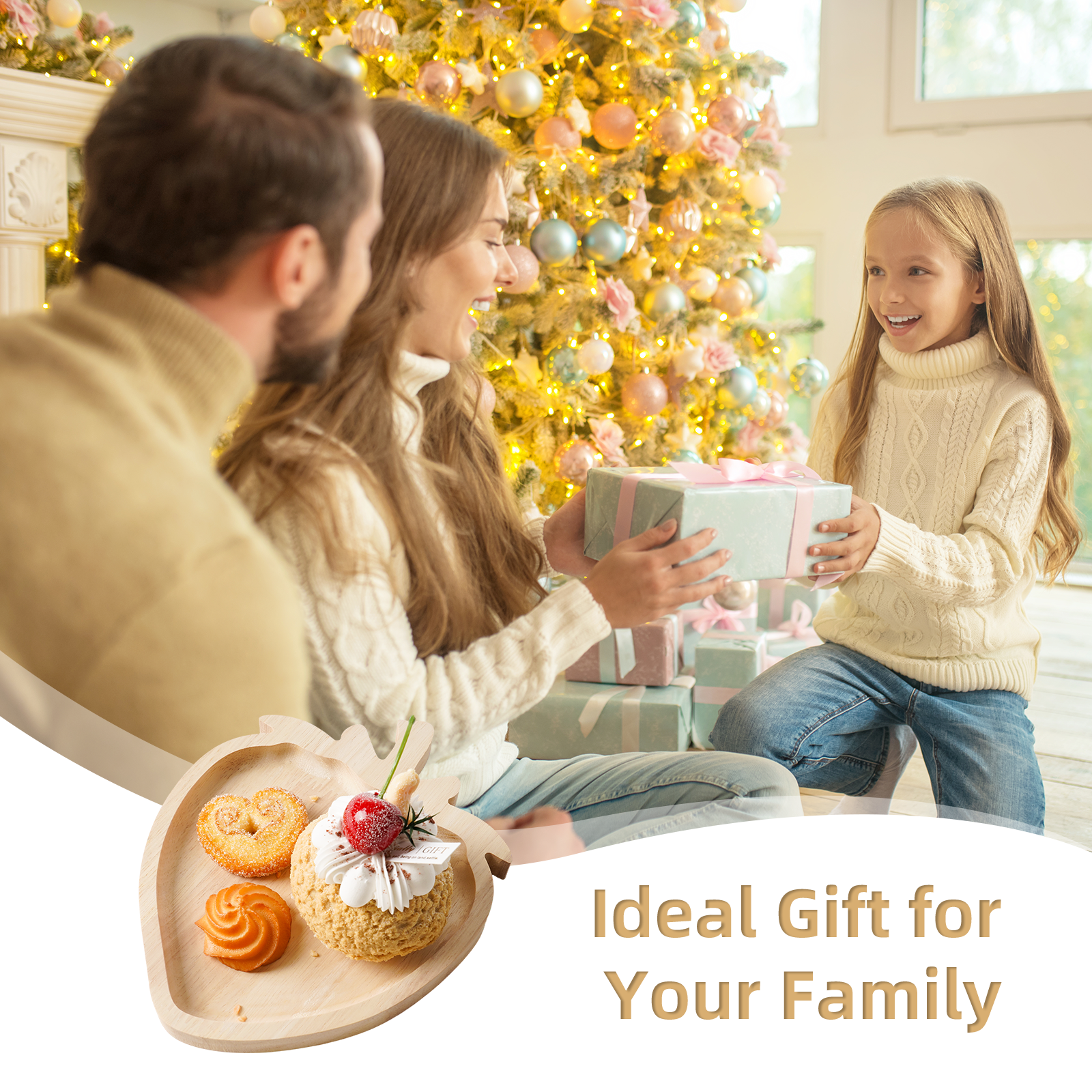 Strawberry Tray: Decorative, Functional, Natural Wood