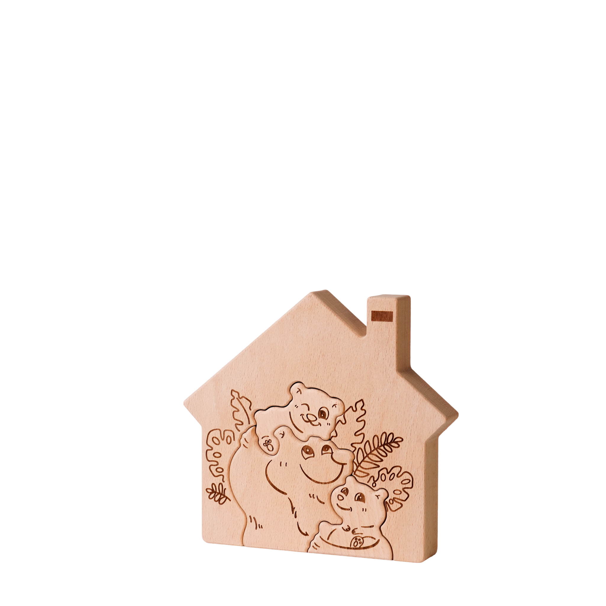 Bear Hug Wooden Puzzle Decor