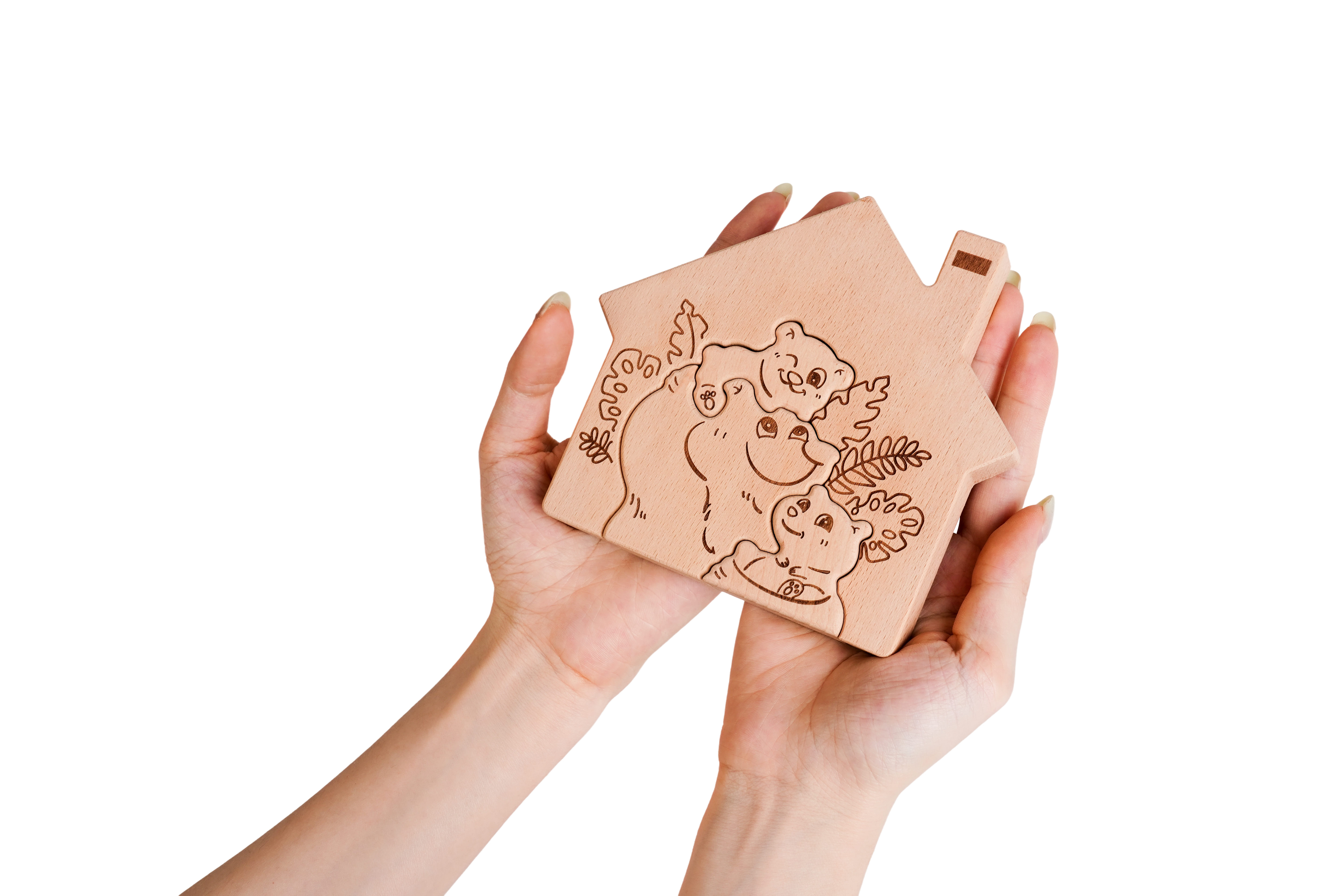 Bear Hug Wooden Puzzle Decor