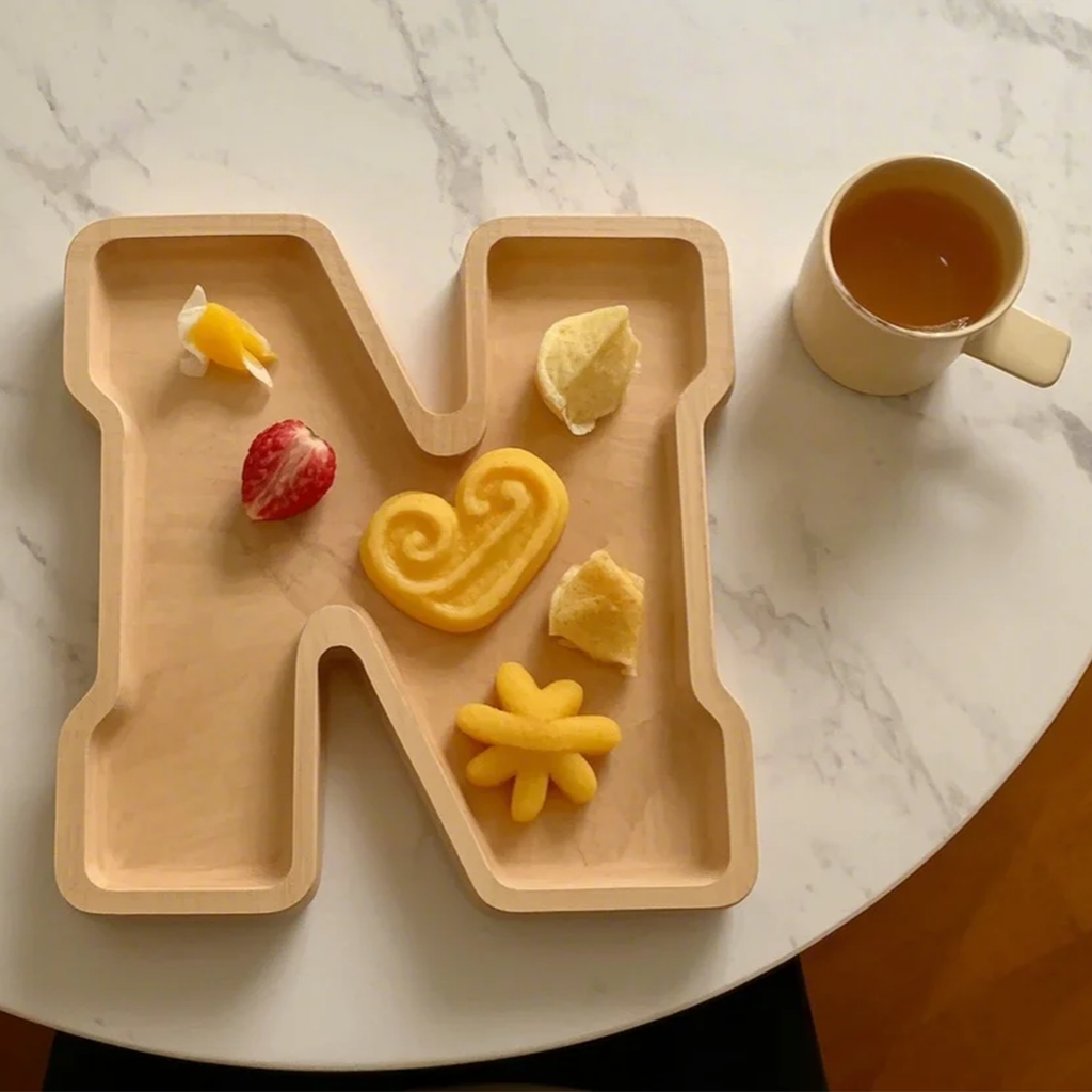 Wooden Letter Tray Set: Decorative & Practical functional, Eco-Friendly, Forming baby names