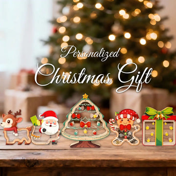 Christmas Wooden Piggy Bank Collection  (Santa, Tree, Reindeer, Gingerbread & Gift Box)