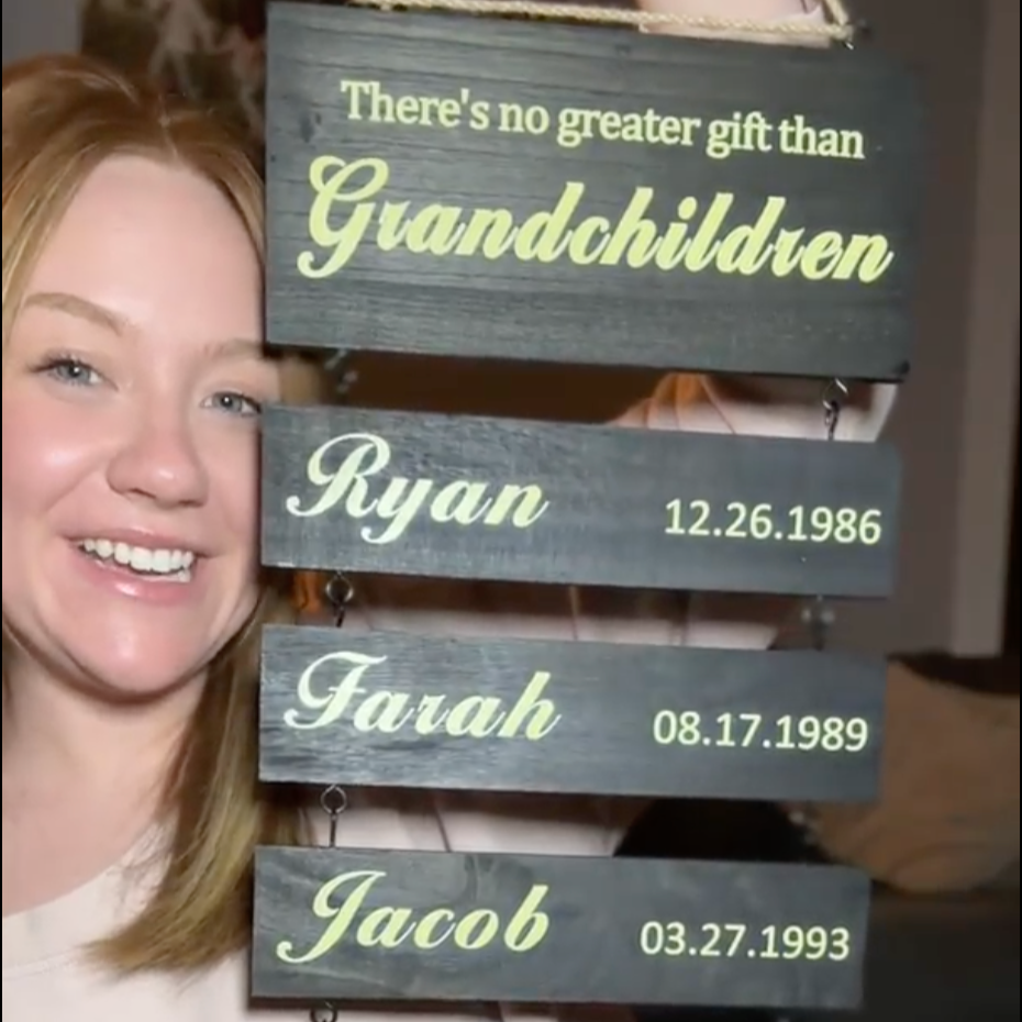 Personalized Family Birthdays Hanging Sign | 2025 Version Printed Design