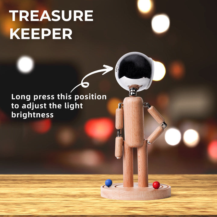 Wooden astronaut lamp - Magical Floating Spaceman with Magnetic Fun