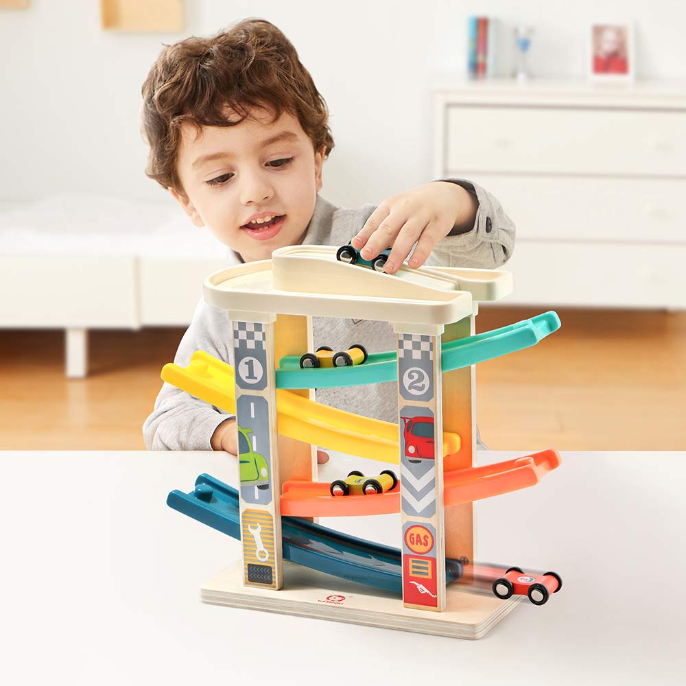 Wooden Car Ramp Toy - Early Learning Playset for Toddlers