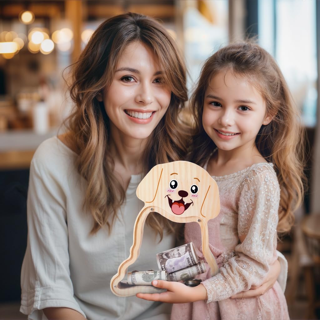 Wooden Labrador Piggy Bank - The Perfect Gift for Kids & Dog Lovers