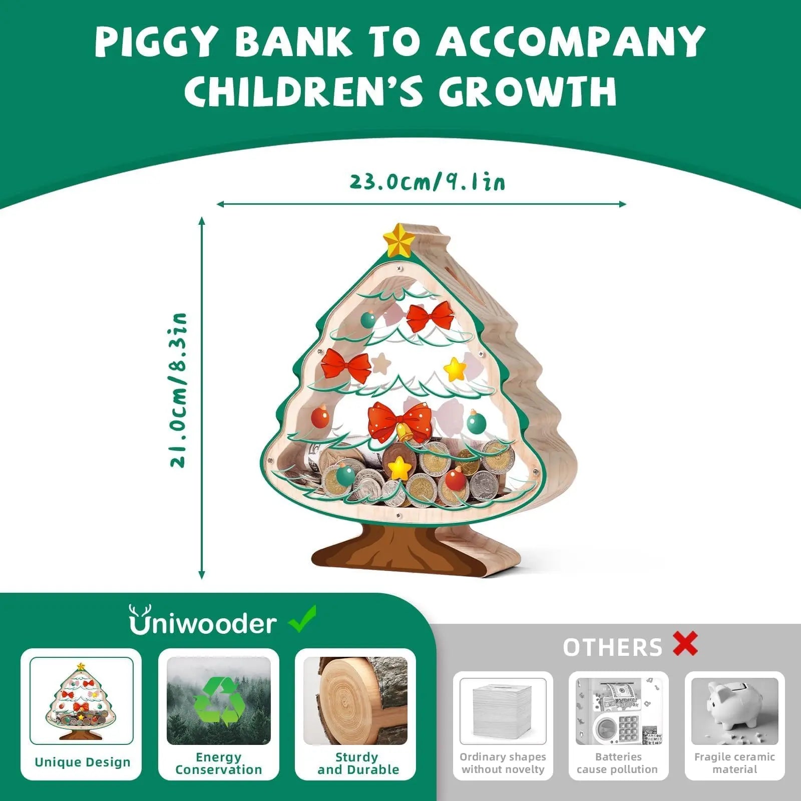 🎄Christmas Tree Piggy Bank