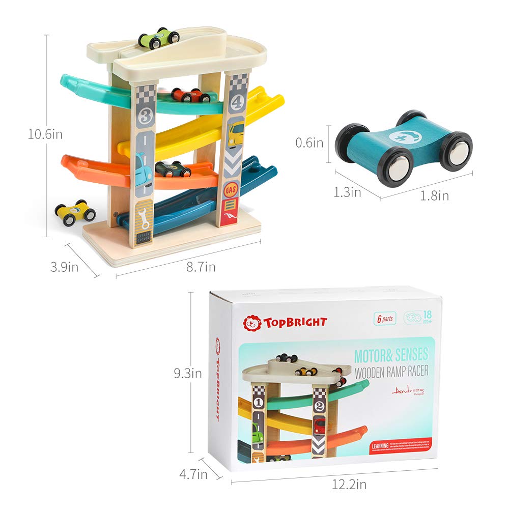 Wooden Car Ramp Toy - Early Learning Playset for Toddlers